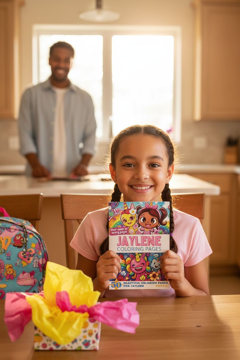 Jaylene coloring book in use