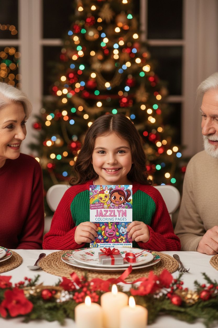 Jazzlyn Christmas coloring pages gift