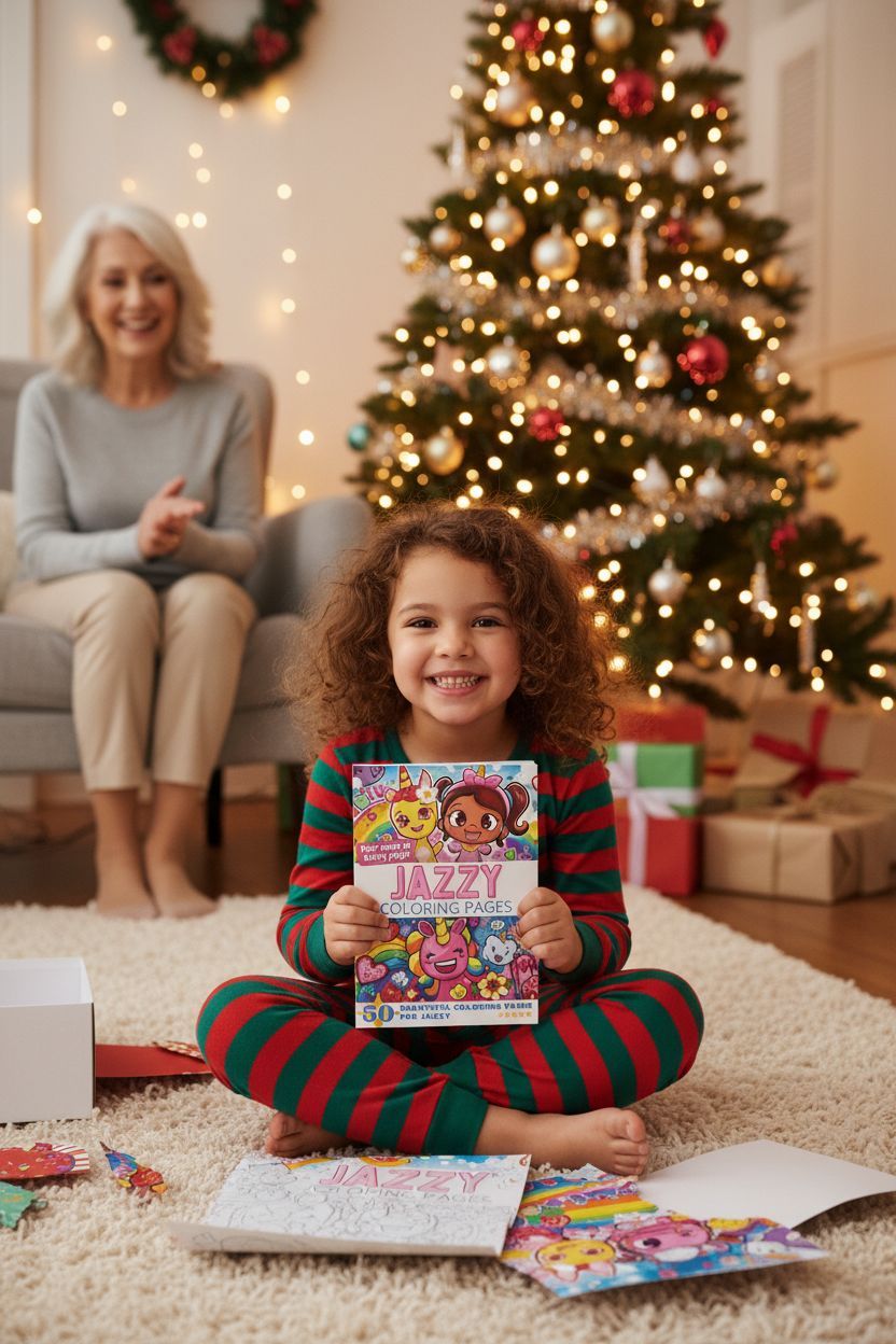 Jazzy Christmas coloring pages gift