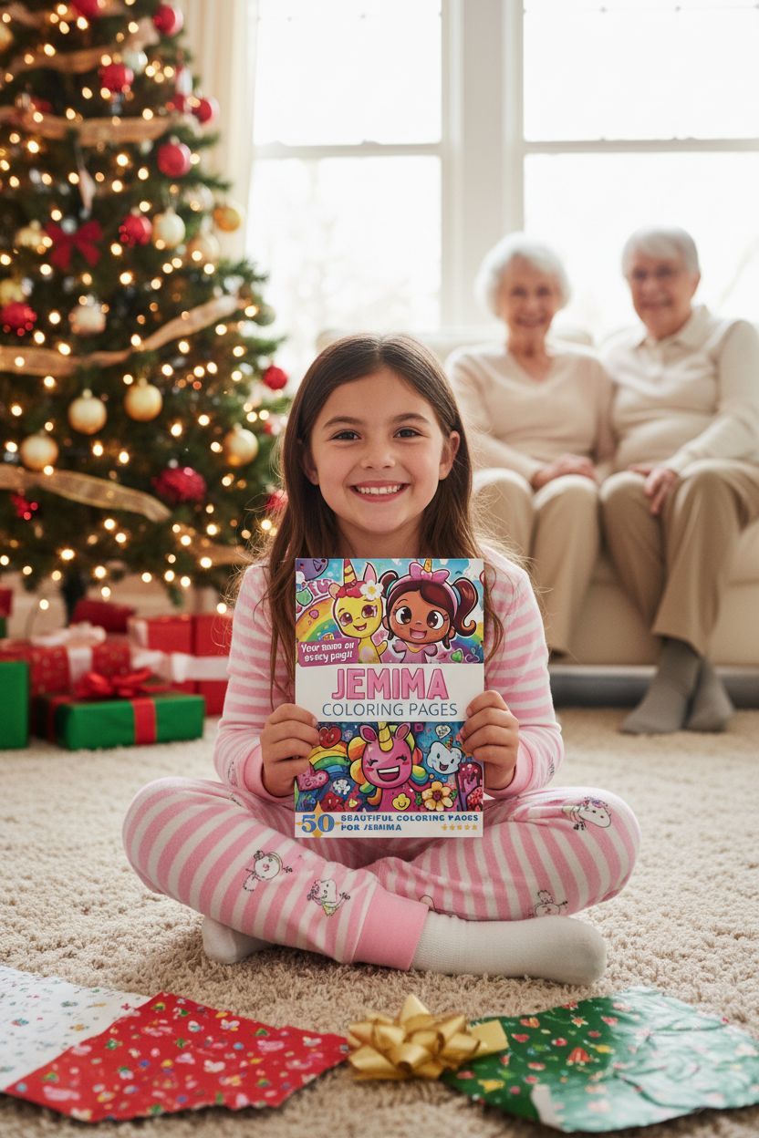 Jemima Christmas coloring pages gift