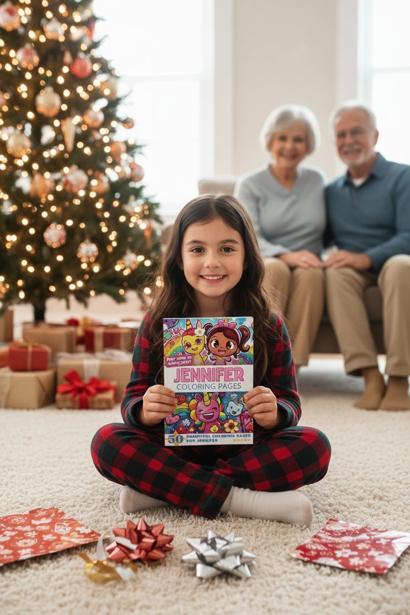 Jennifer Christmas coloring pages gift
