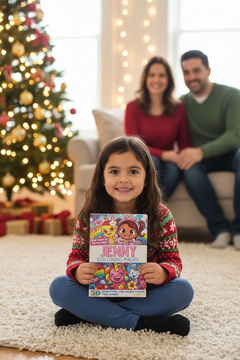 Jenny Christmas coloring pages gift