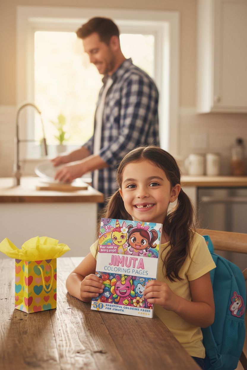 Jimuta coloring book in use