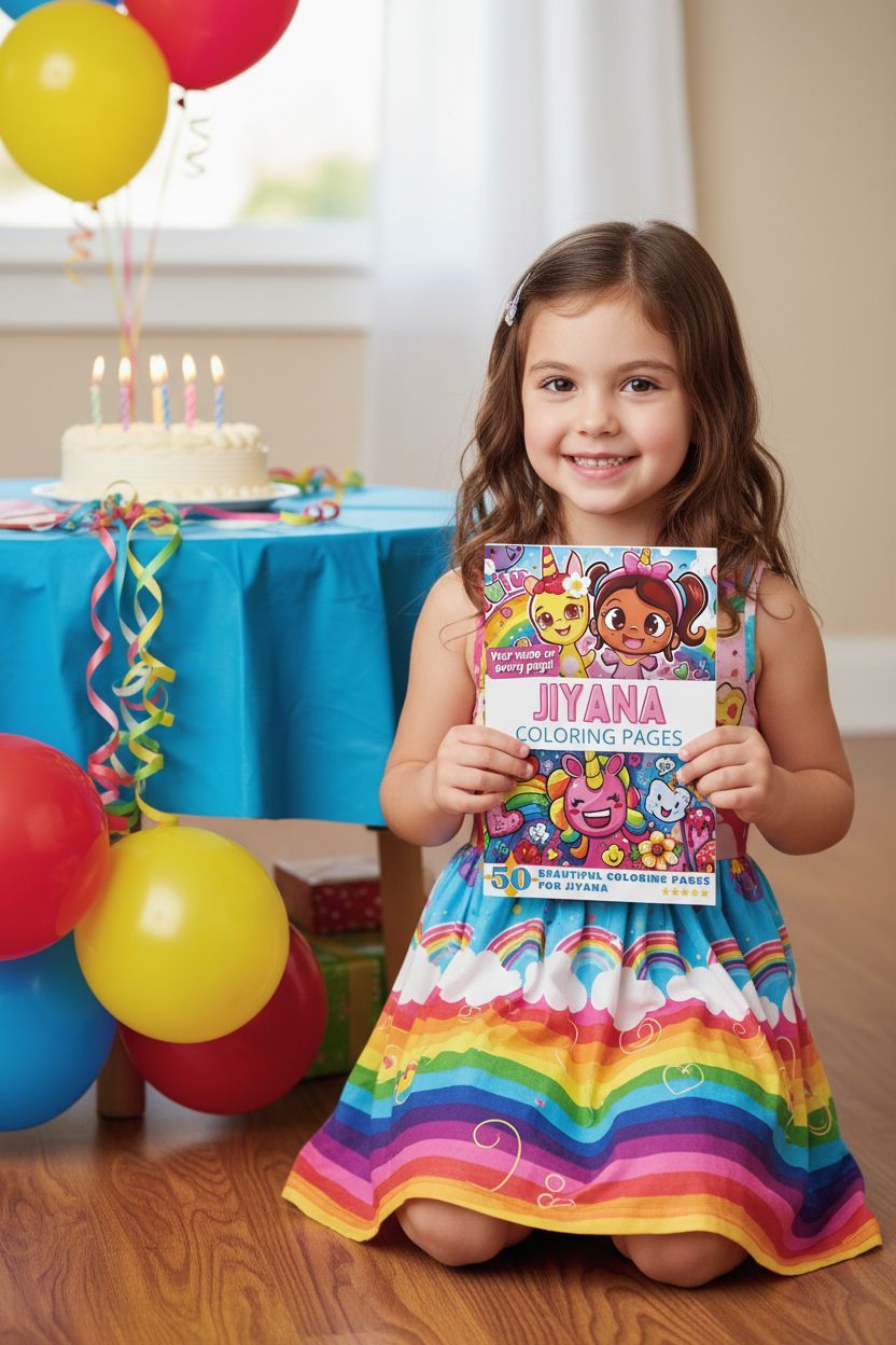 Jiyana coloring book in use