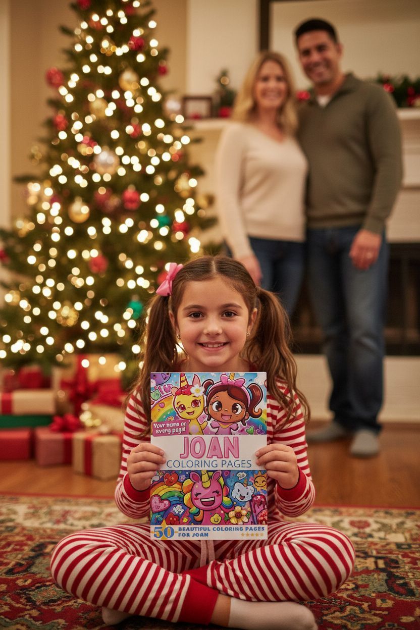 Joan Christmas coloring pages gift