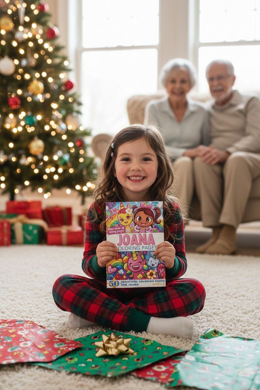 Joana Christmas coloring pages gift