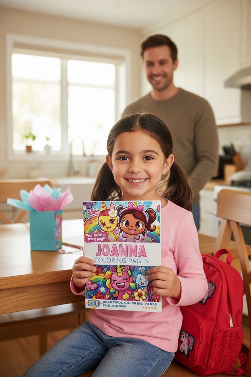 Joanna coloring book in use