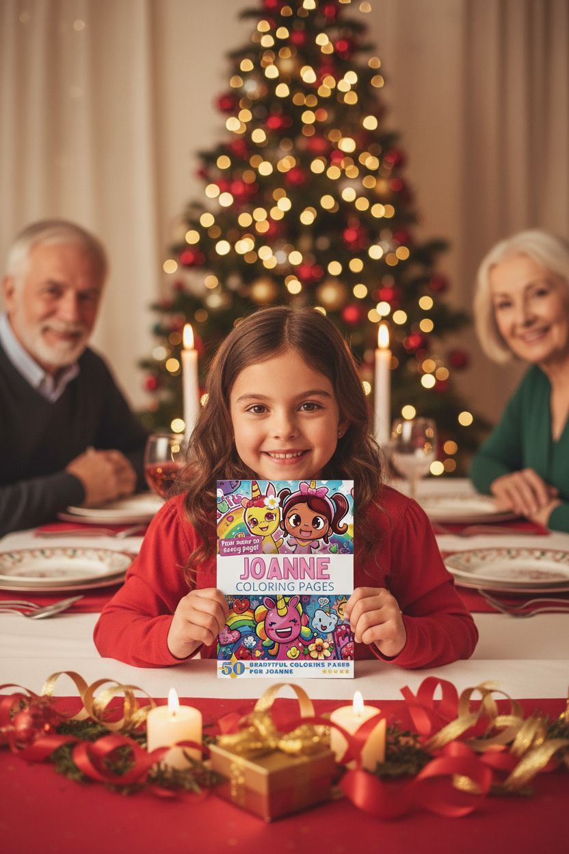 Joanne Christmas coloring pages gift