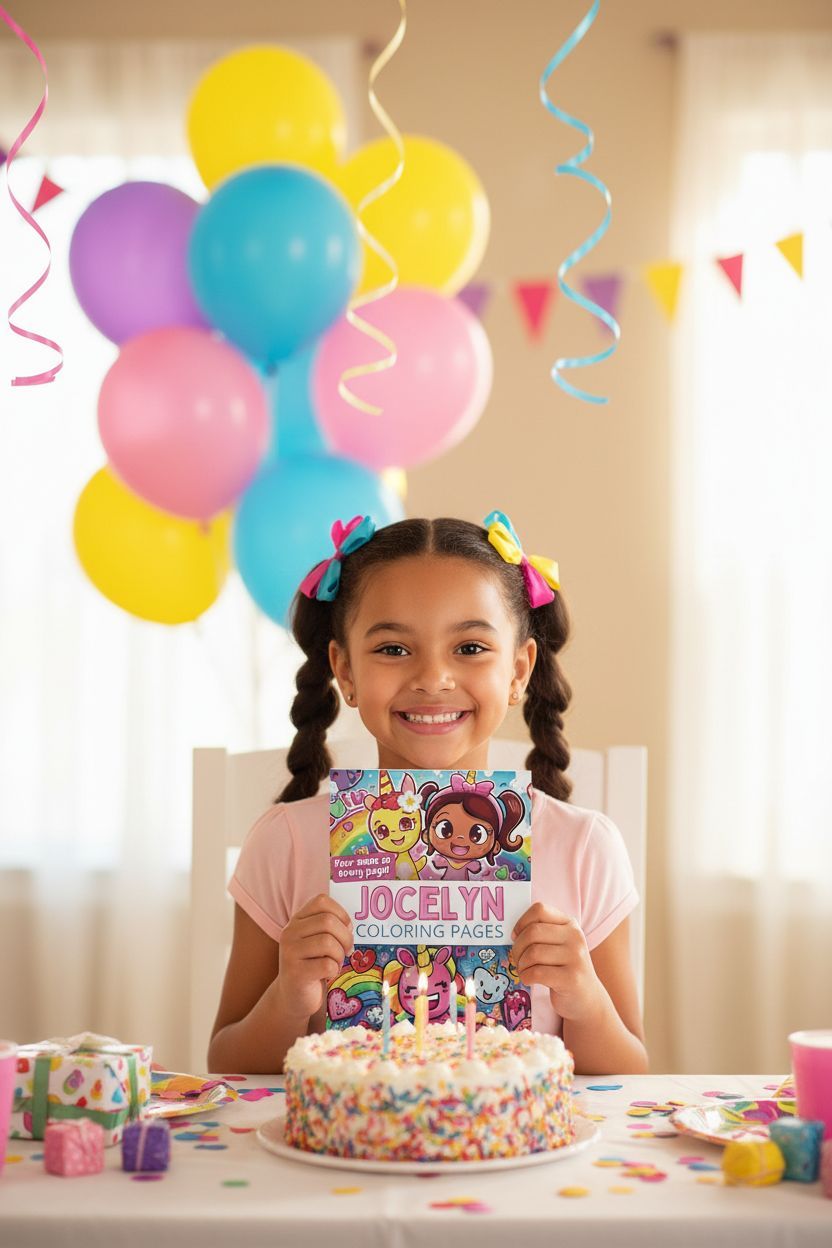 Jocelyn coloring book in use