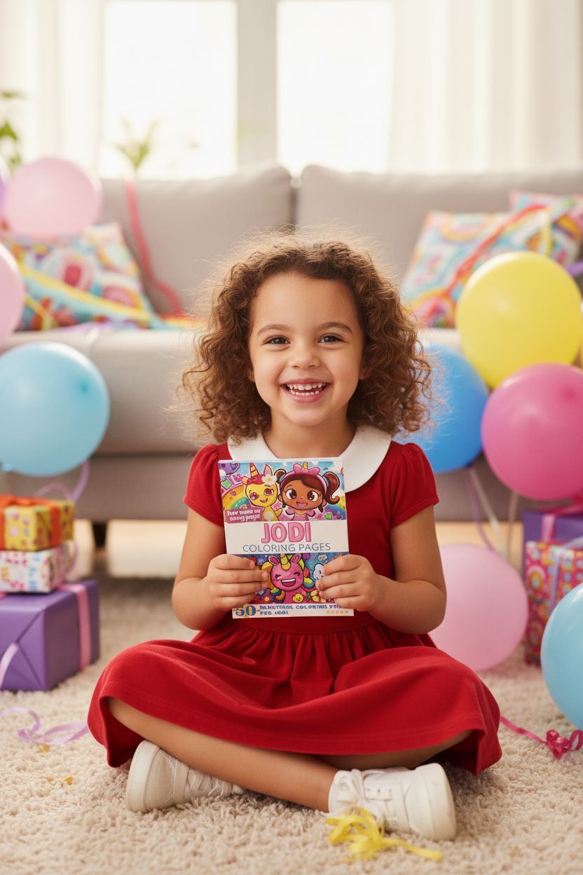 Jodi coloring book in use