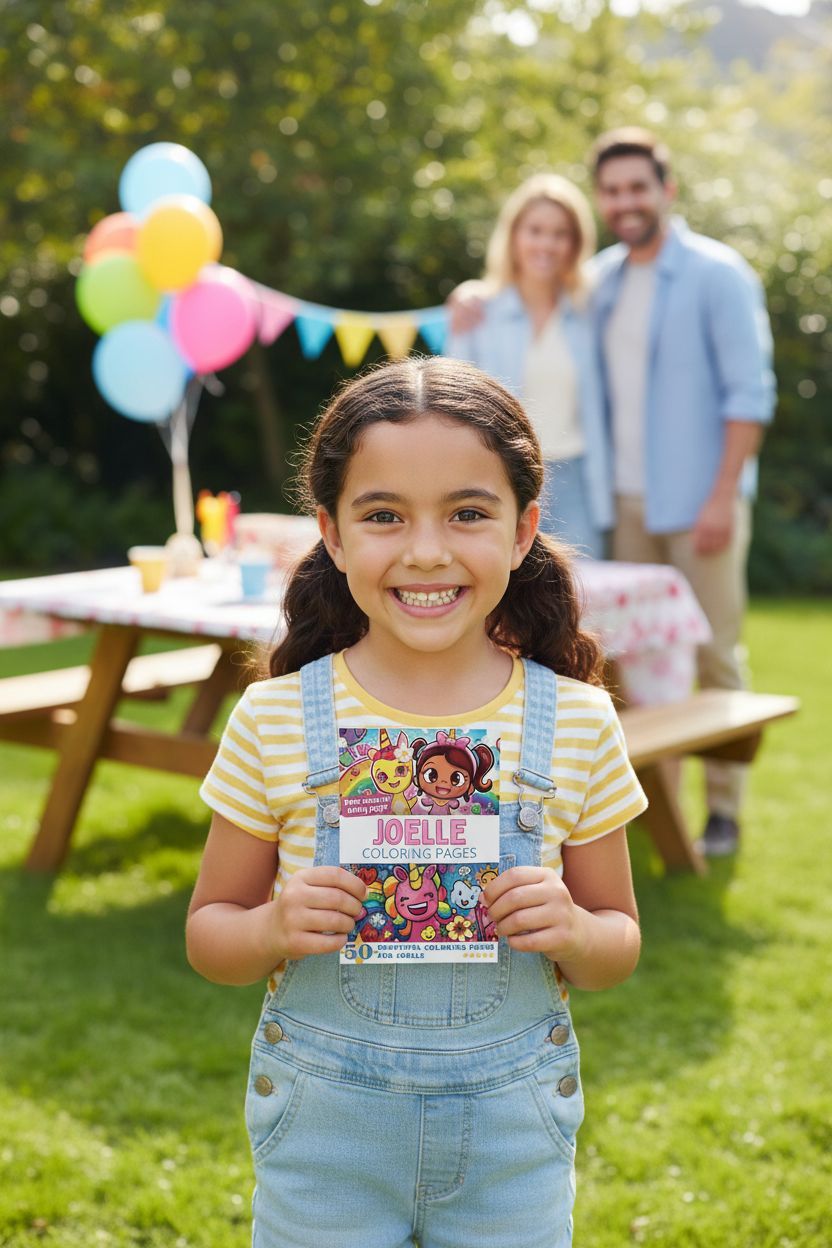 Joelle coloring book in use