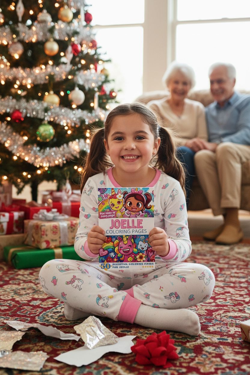 Joelle Christmas coloring pages gift