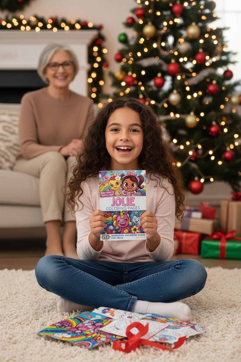 Jolie Christmas coloring pages gift