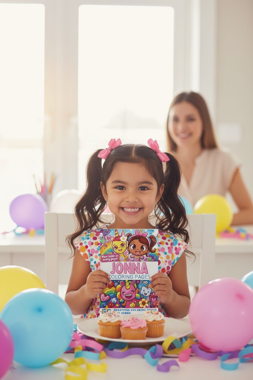 Jonna coloring book in use