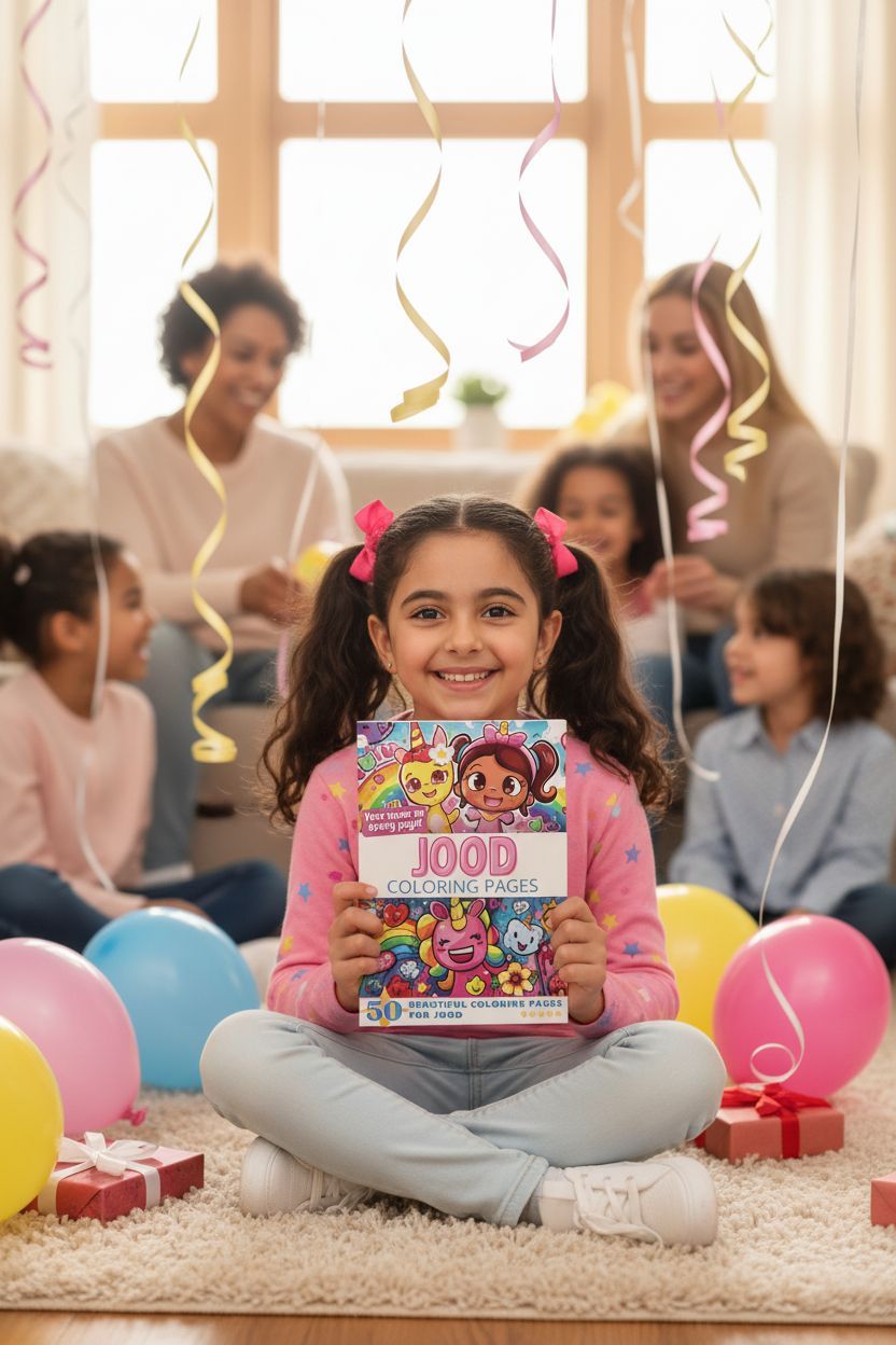 Jood coloring book in use