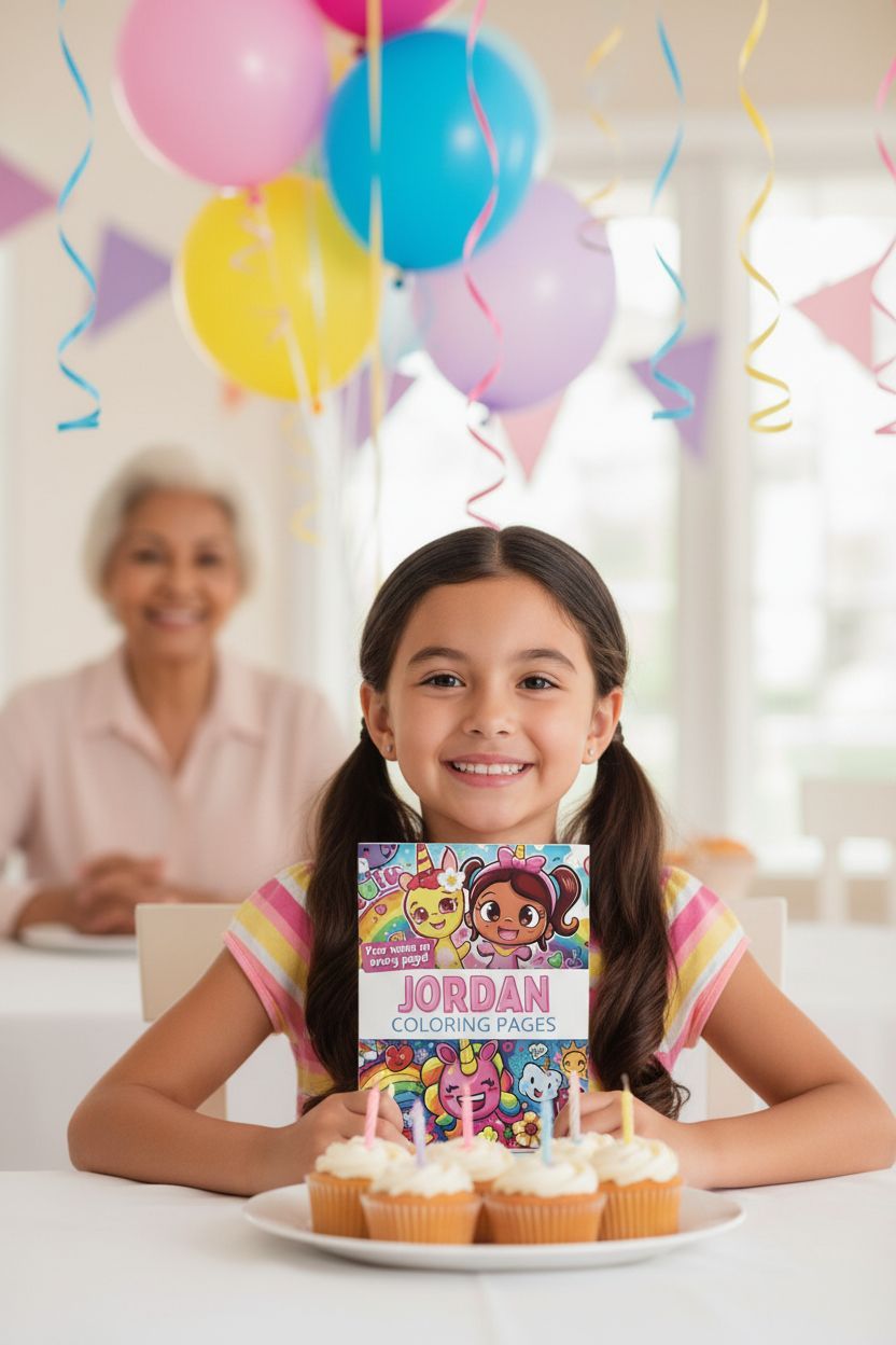 Jordan coloring book in use