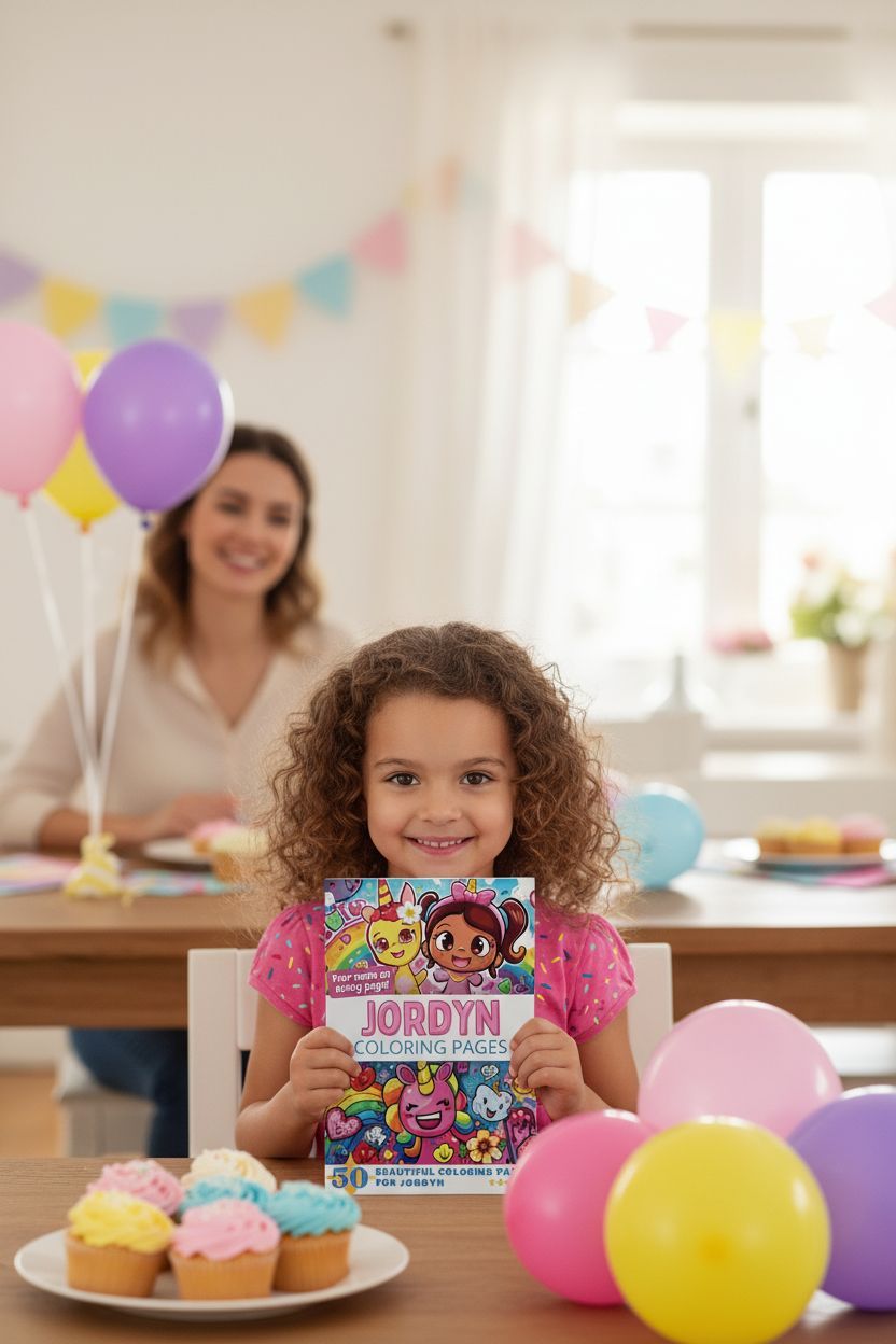 Jordyn coloring book in use