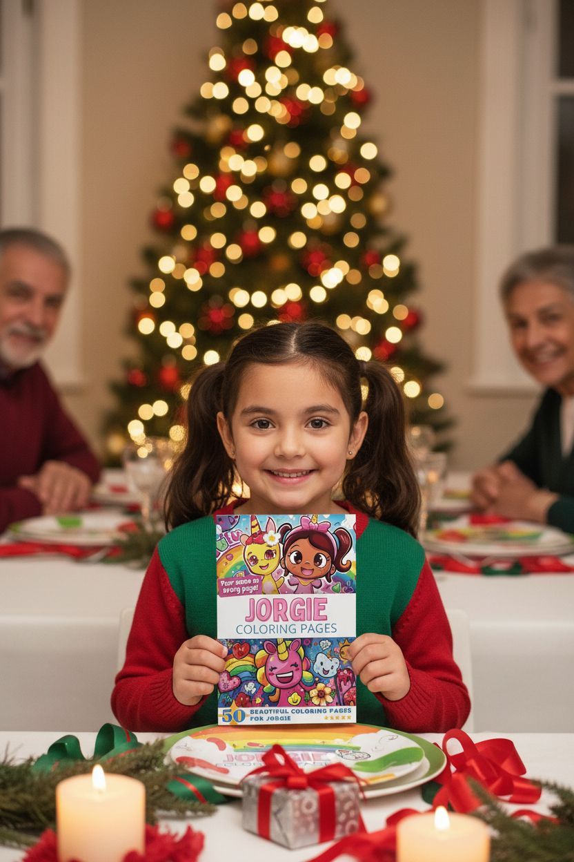 Jorgie Christmas coloring pages gift