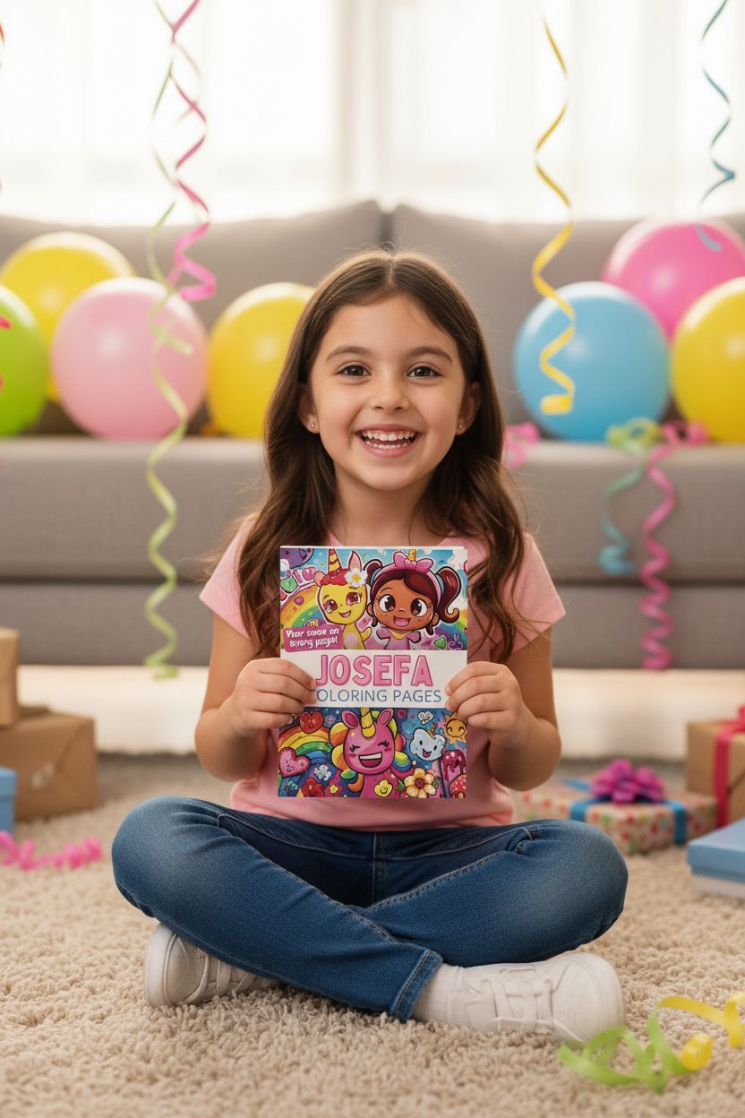 Josefa coloring book in use