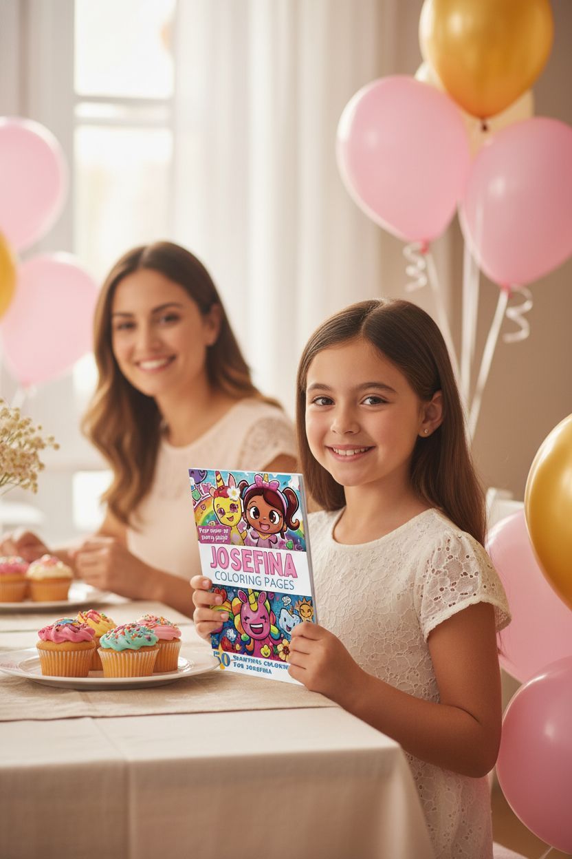 Josefina coloring book in use