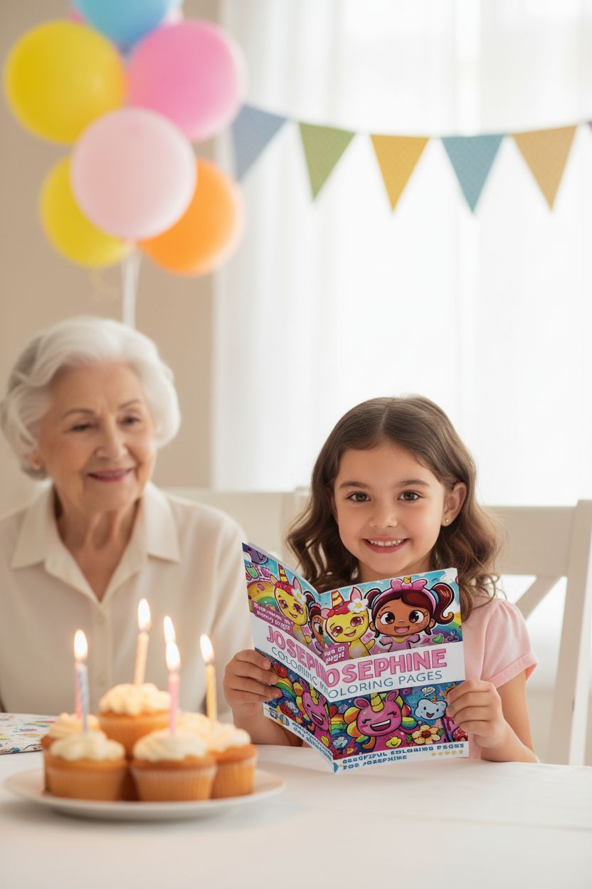 Josephine coloring book in use