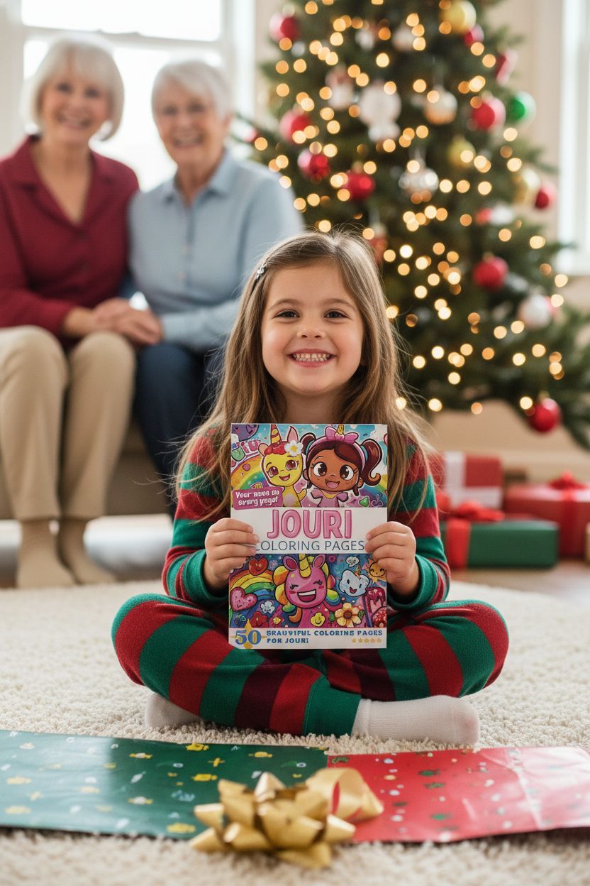 Jouri Christmas coloring pages gift