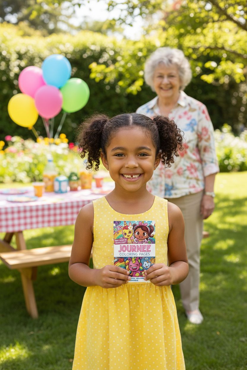 Journee coloring book in use