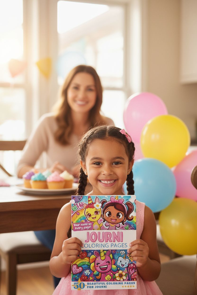 Journi coloring book in use