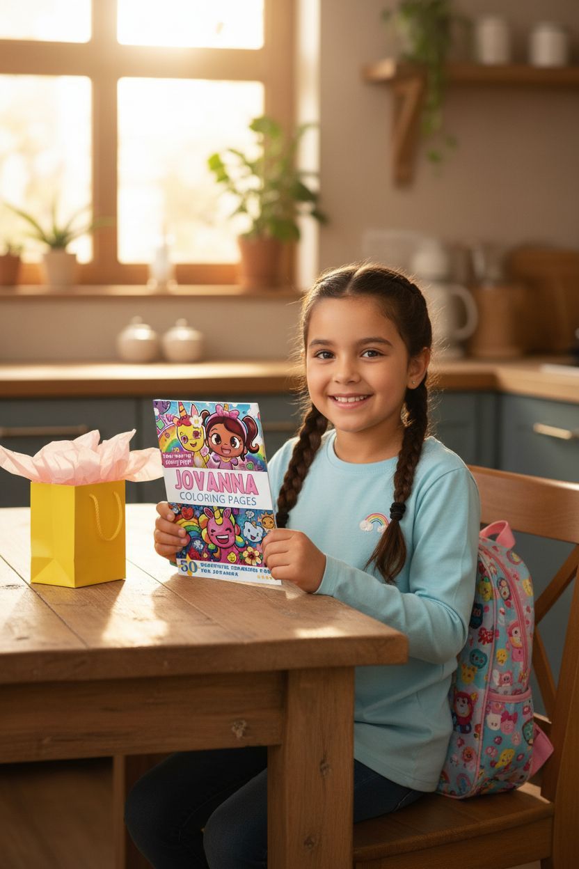 Jovanna coloring book in use