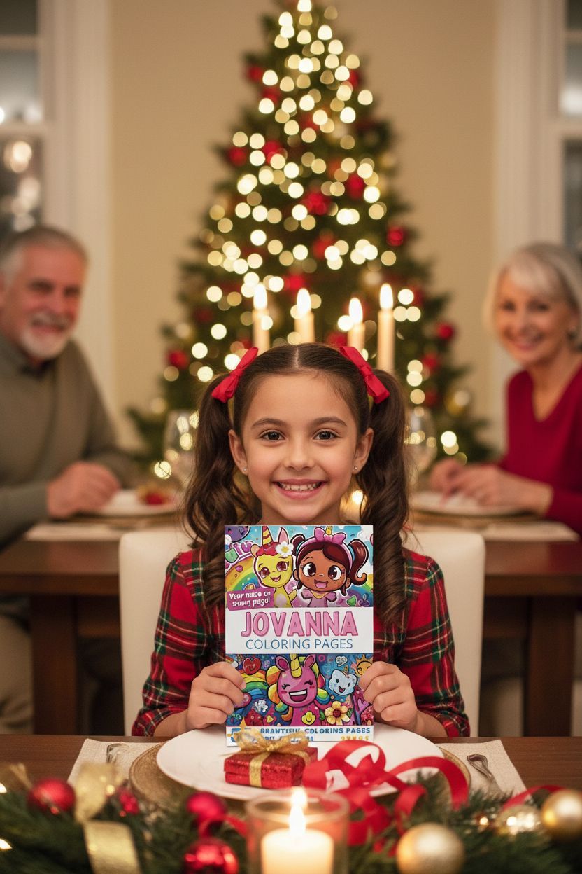 Jovanna Christmas coloring pages gift