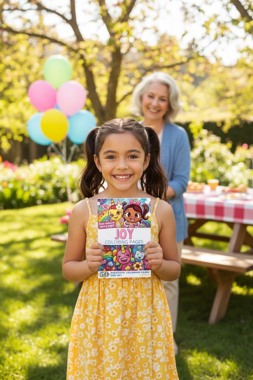Joy coloring book in use