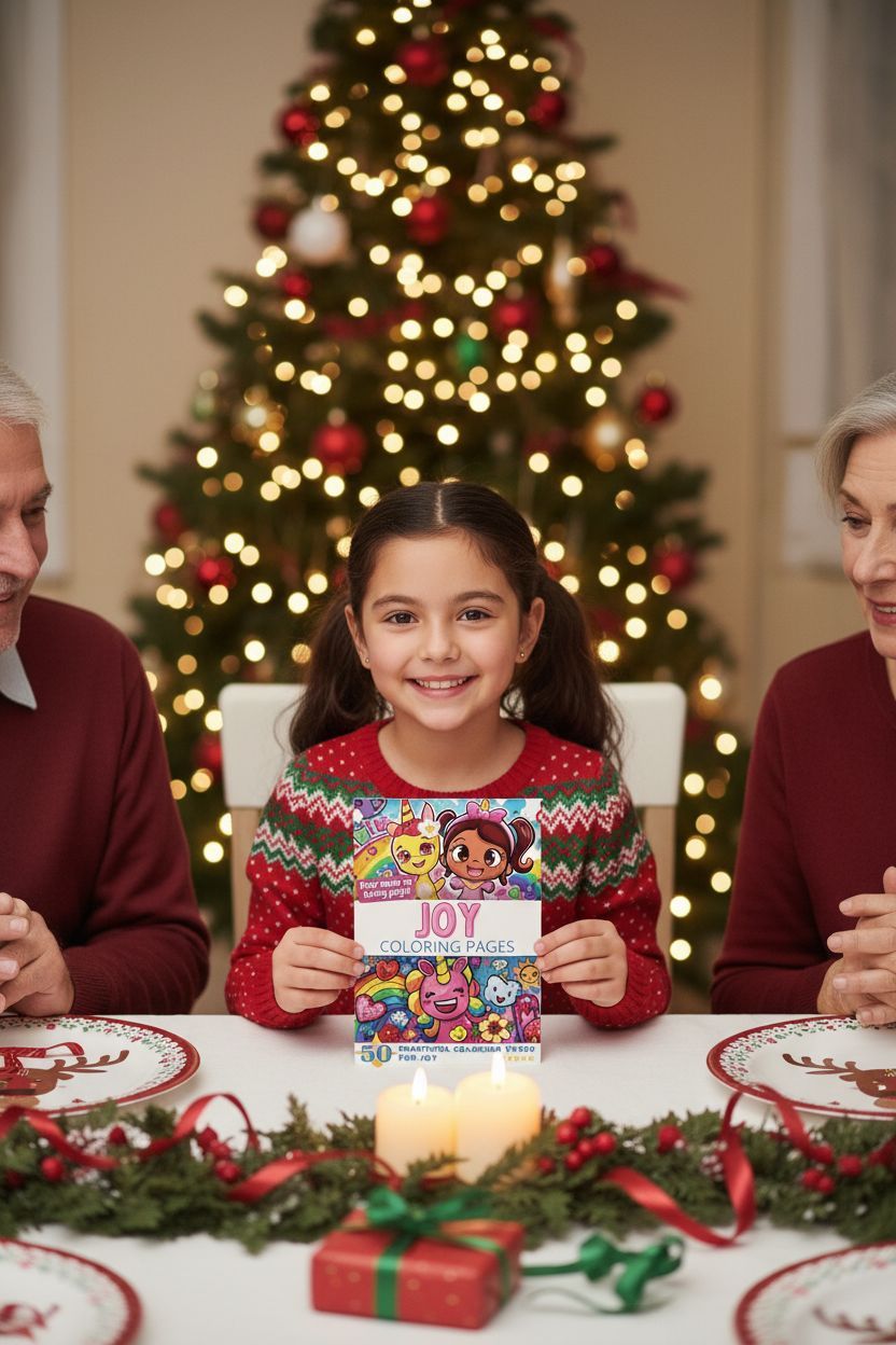 Joy Christmas coloring pages gift