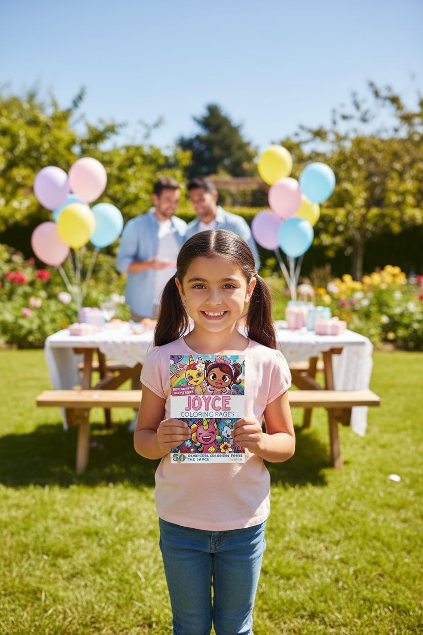 Joyce coloring book in use