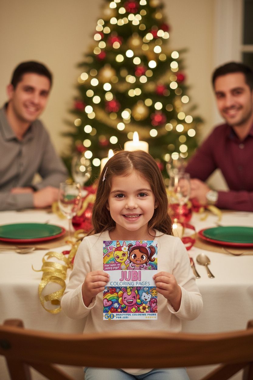Jubi Christmas coloring pages gift