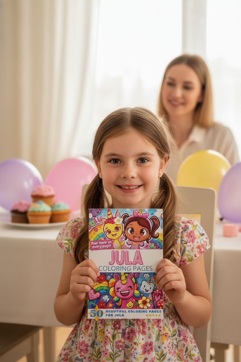 Jula coloring book in use