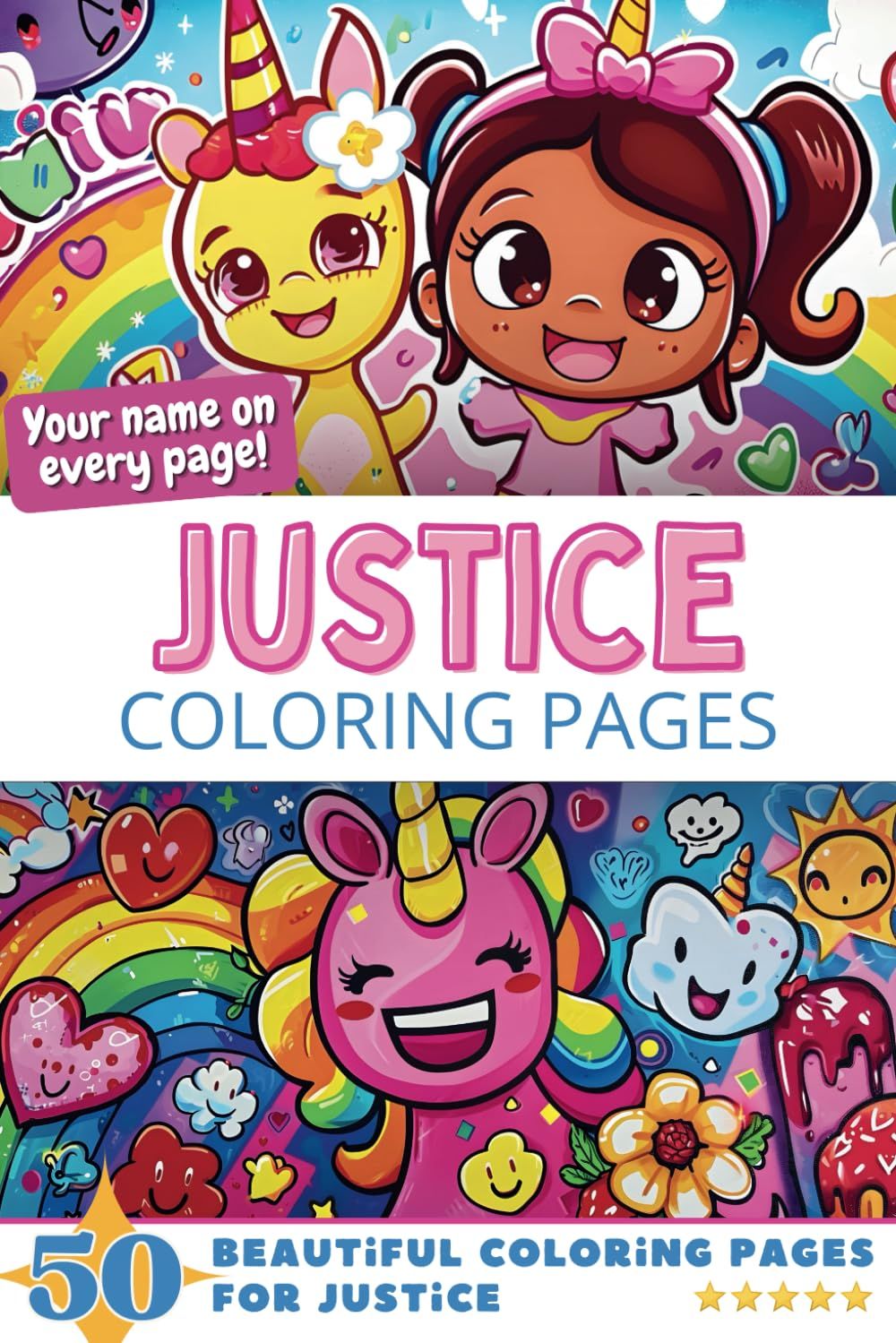 Justice Coloring Book Cover