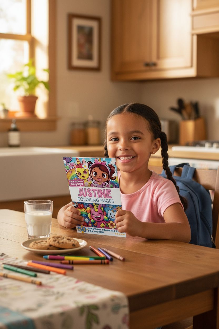 Justine personal coloring pages