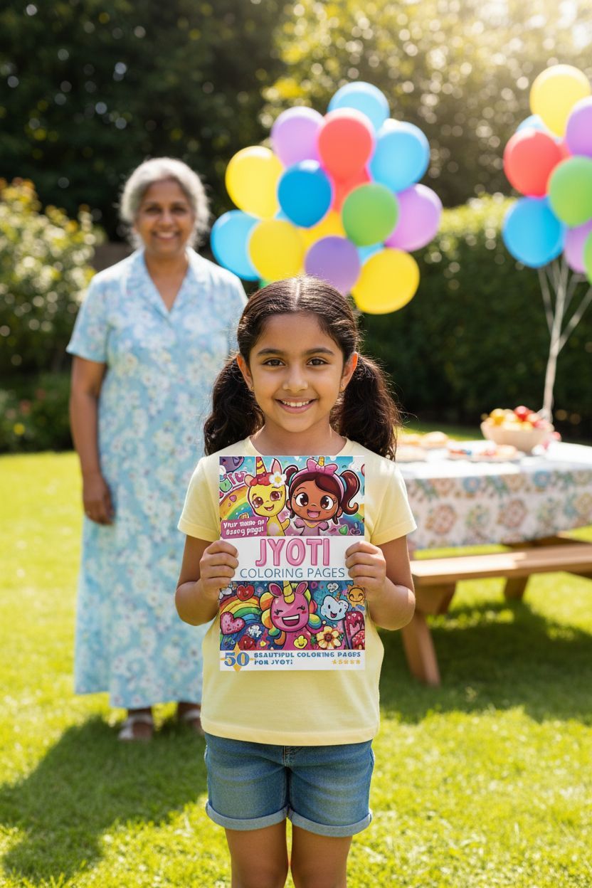 Jyoti coloring book in use