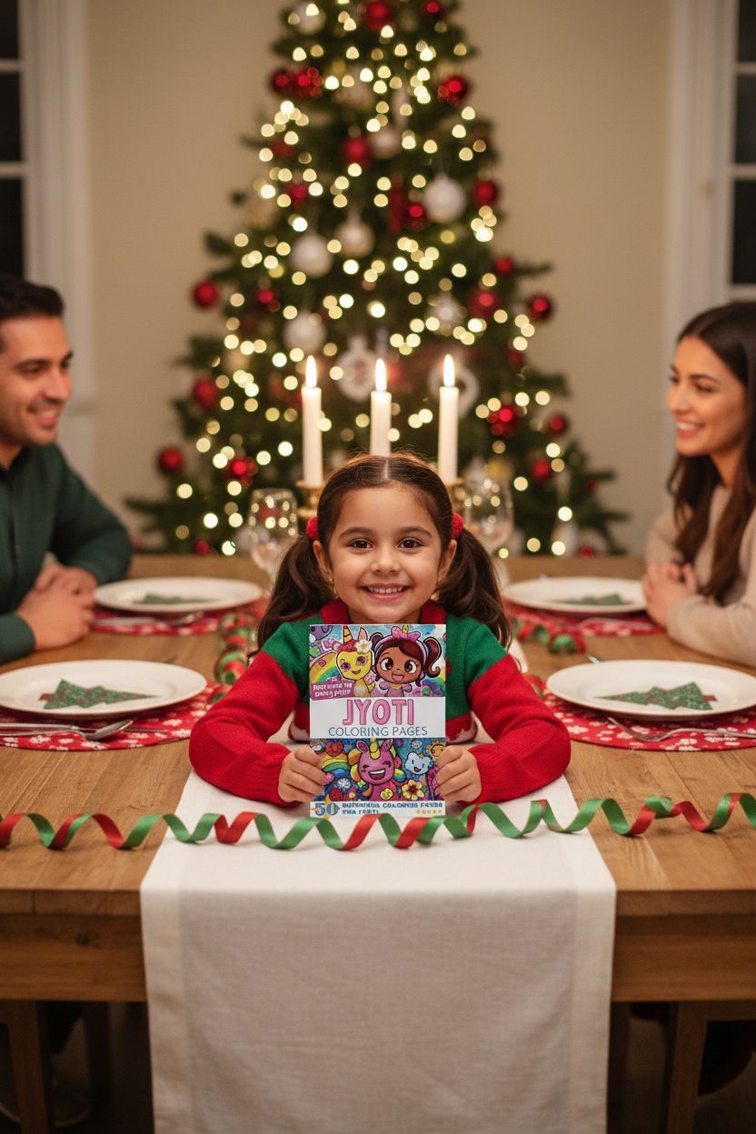 Jyoti Christmas coloring pages gift