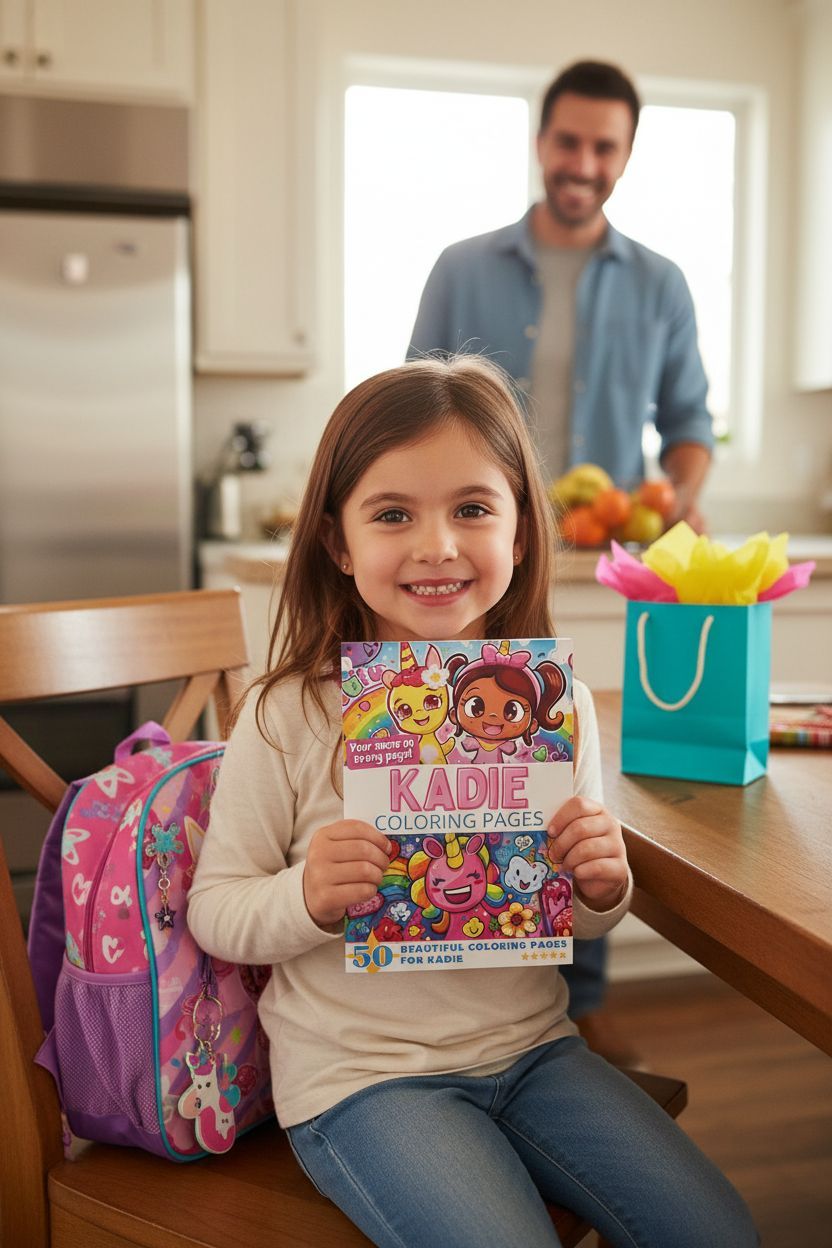 Kadie coloring book in use