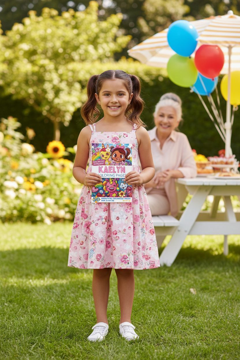 Kaelyn coloring book in use