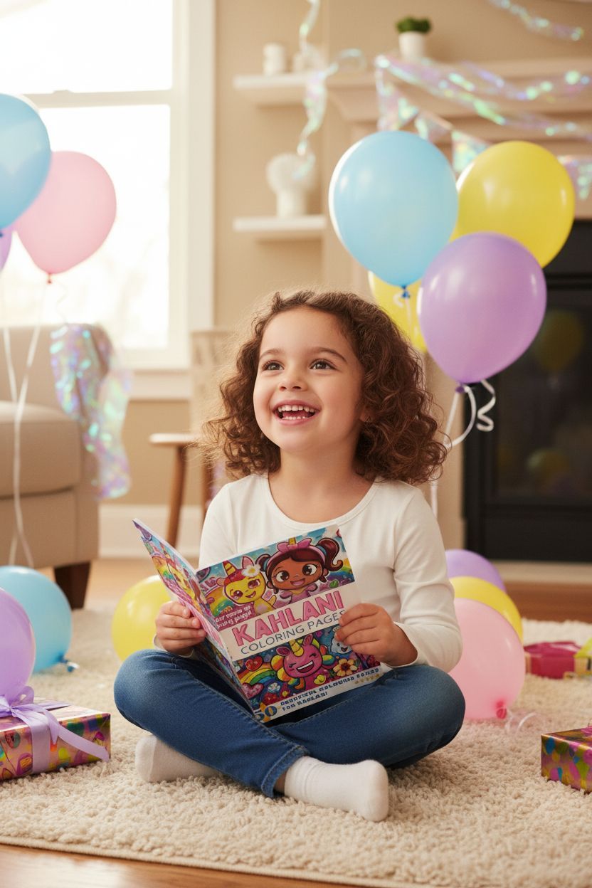 Kahlani coloring book in use