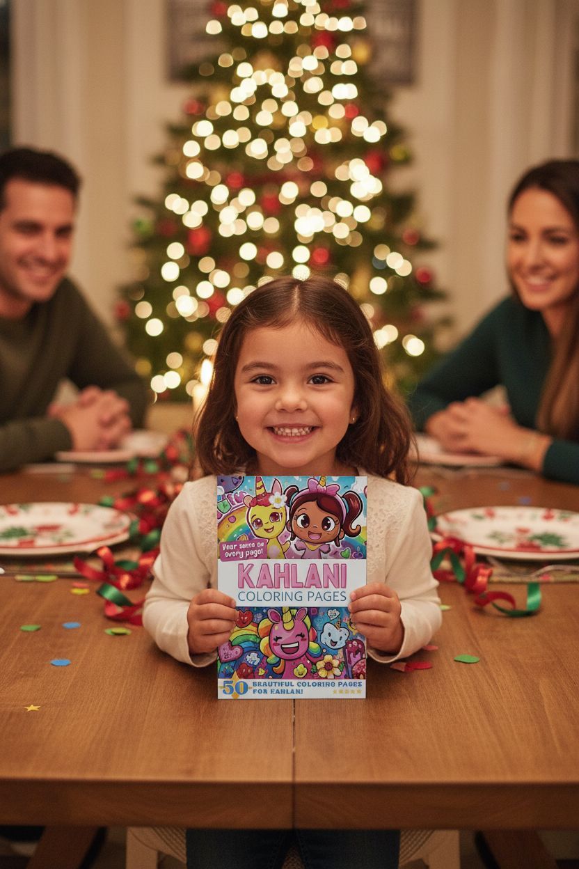 Kahlani Christmas coloring pages gift