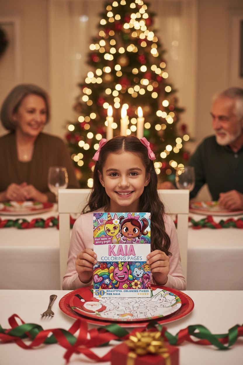 Kaia Christmas coloring pages gift