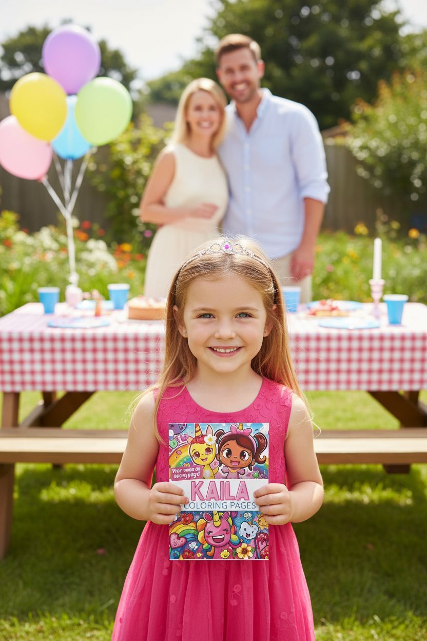 Kaila coloring book in use