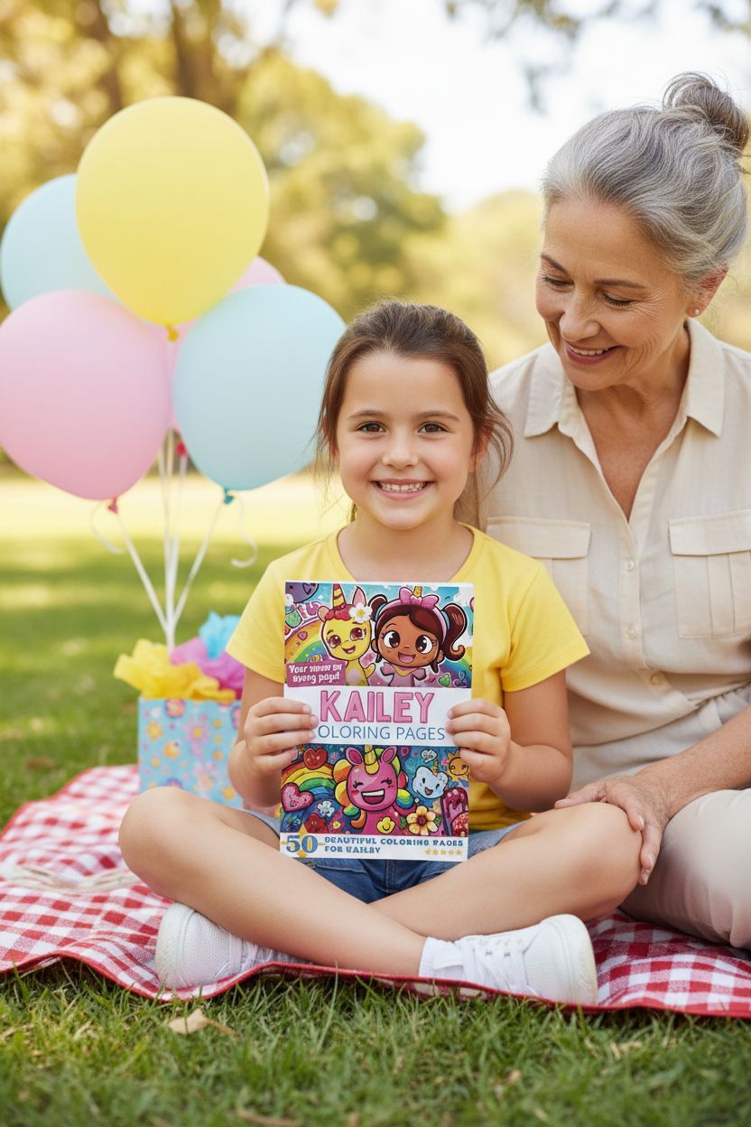 Kailey coloring book in use