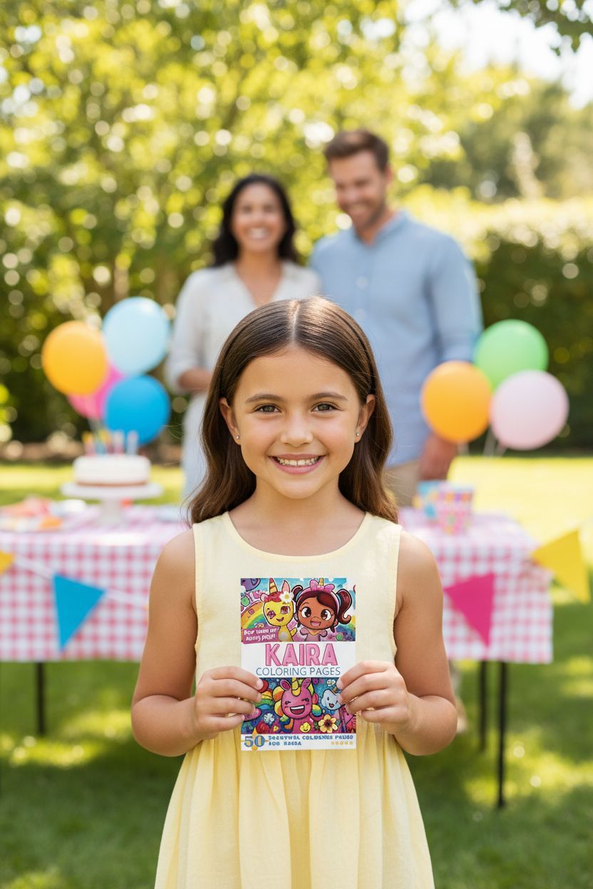 Kaira coloring book in use