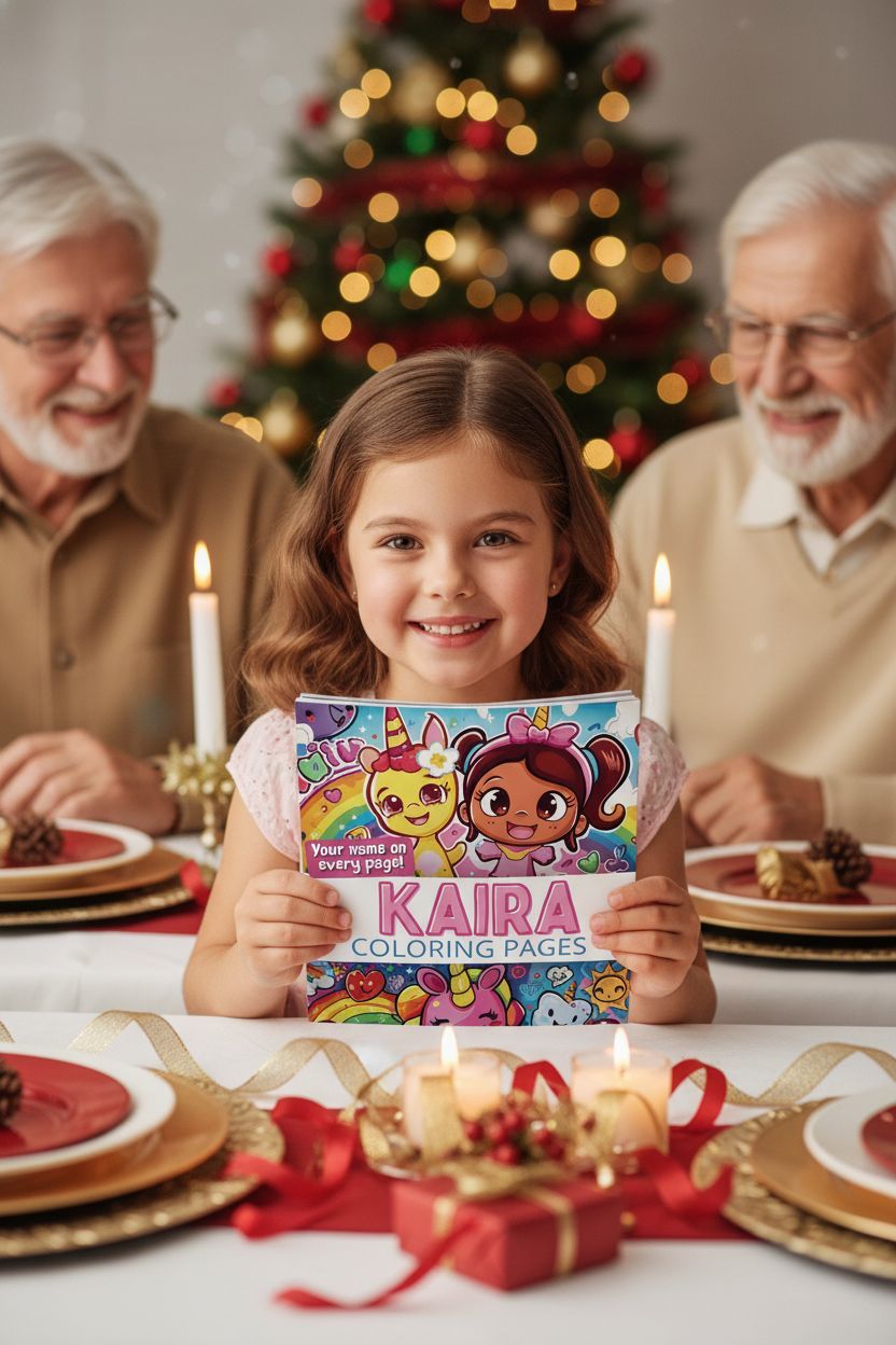 Kaira Christmas coloring pages gift