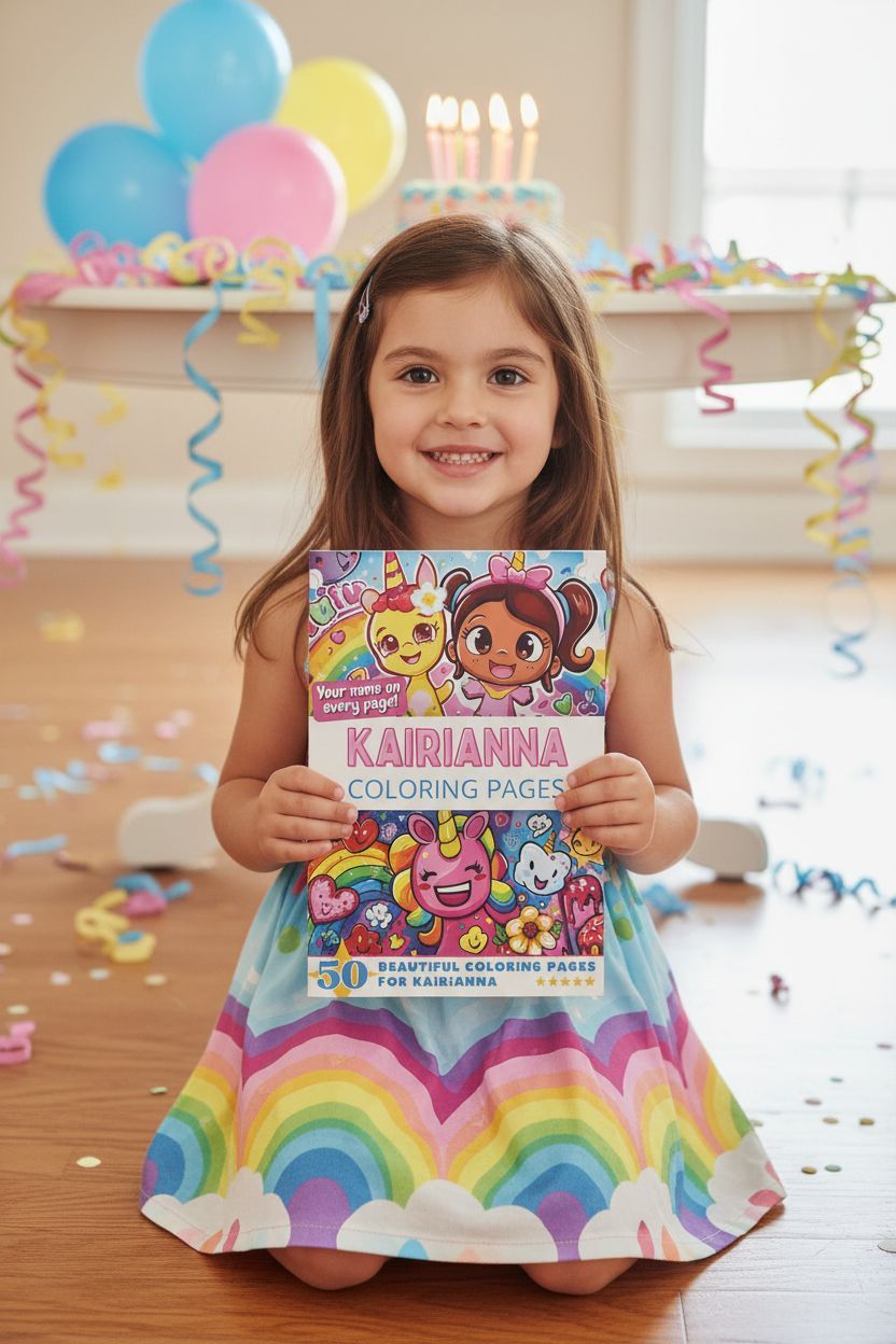 Kairianna coloring book in use