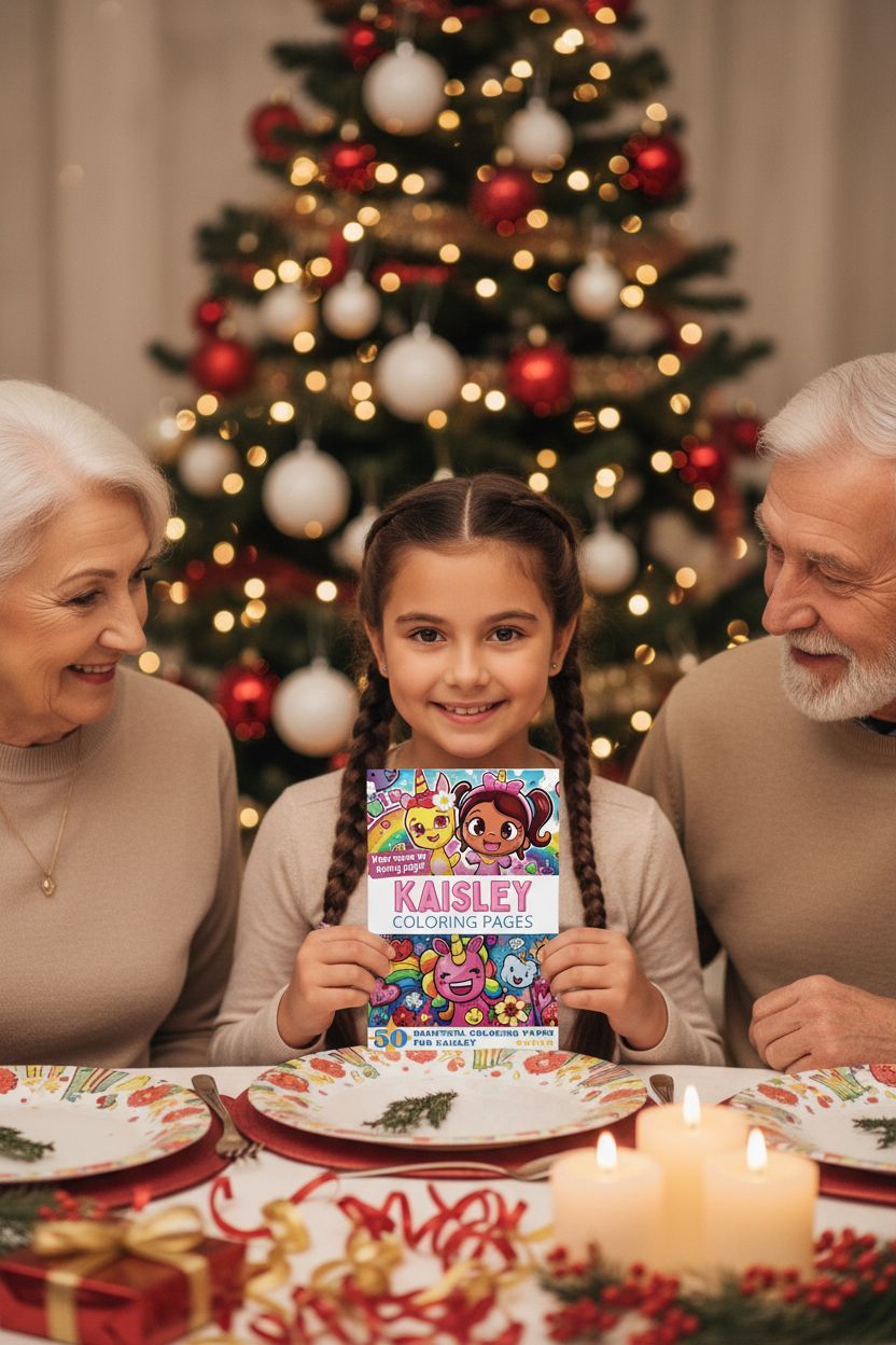 Kaisley Christmas coloring pages gift